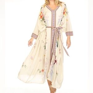 $275 New Jade by Johnny Was floral caftan dress